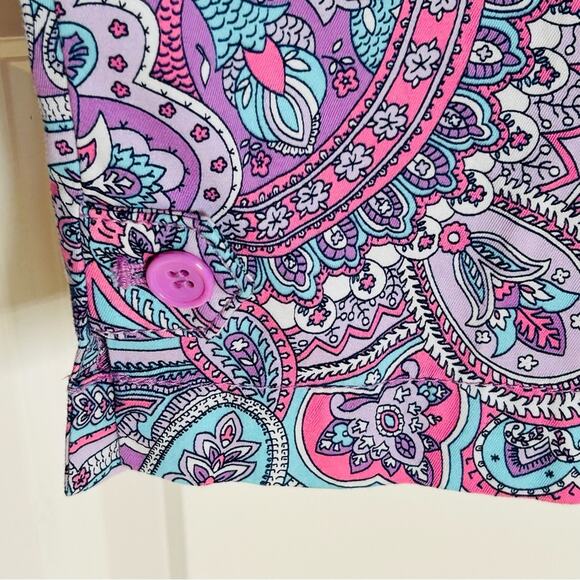 Talbots Women's Perfect Crop Pants Paisley Size 14 - Picture 10 of 11